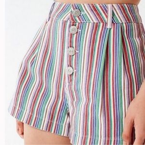 Urban Outfitters BGD Denim Shorts Retro Striped Jean Shorts Size 0 Like New